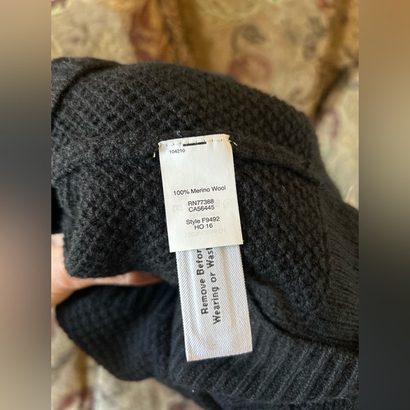 Madewell Button Back Cozy Sweater Knit Dress Black Size Medium NWT - Picture 9 of 9